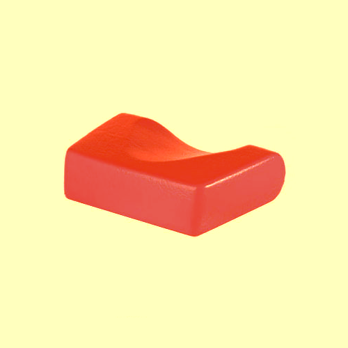 Kopfpolster, ergonomische Form, rot