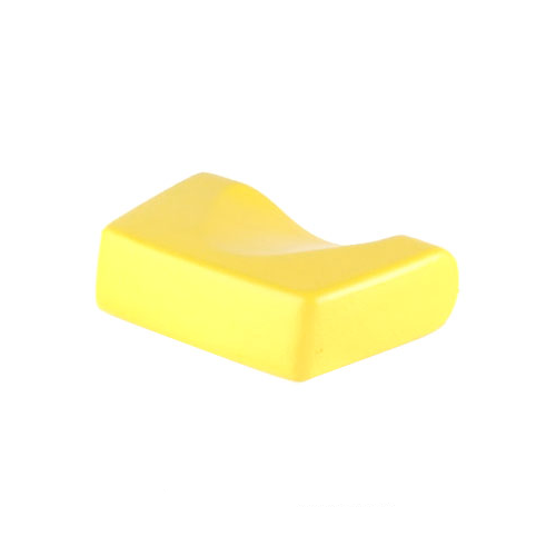 Kopfpolster, ergonomische Form, gelb