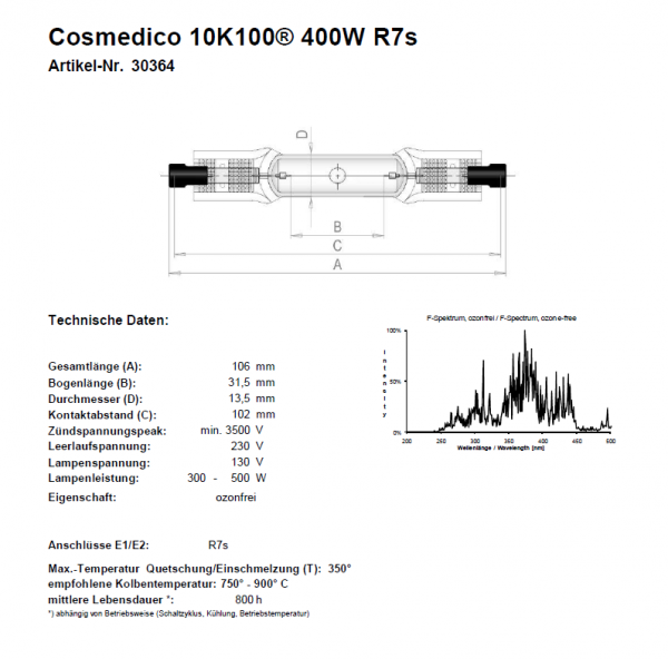 Cosmedico 10K100 400 R7s