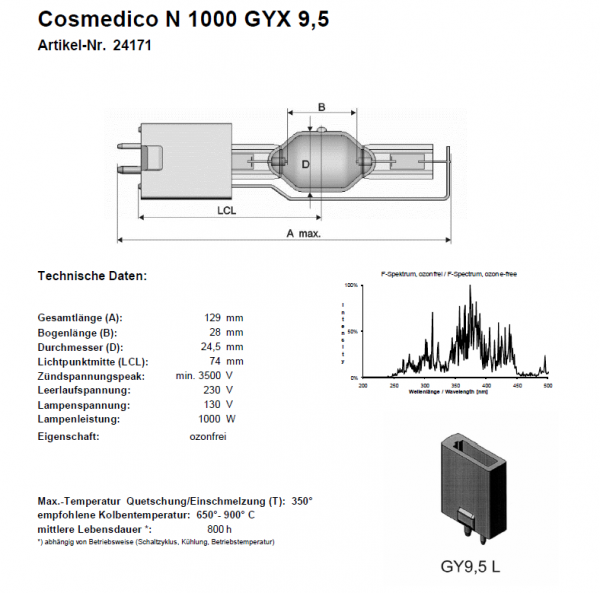 Cosmedico N 1200-1500 GY 9.5